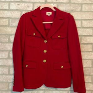 Red Fossil Wool Blend blazer jacket coat size S